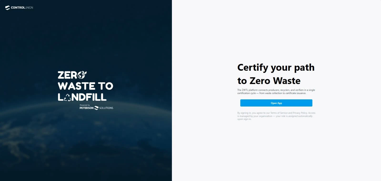 Producer App sign-in screen