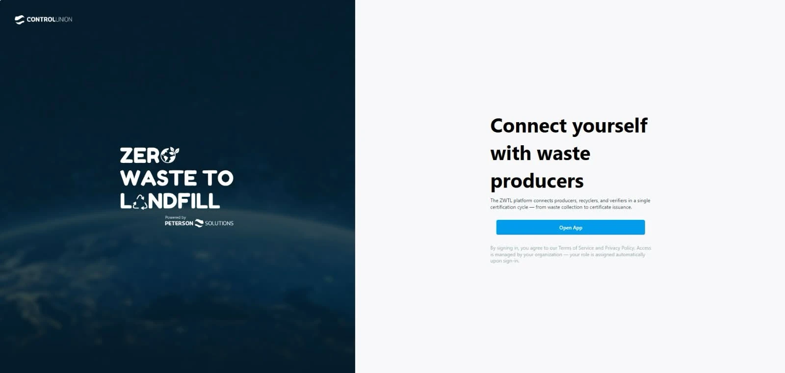 WNP App sign-in screen
