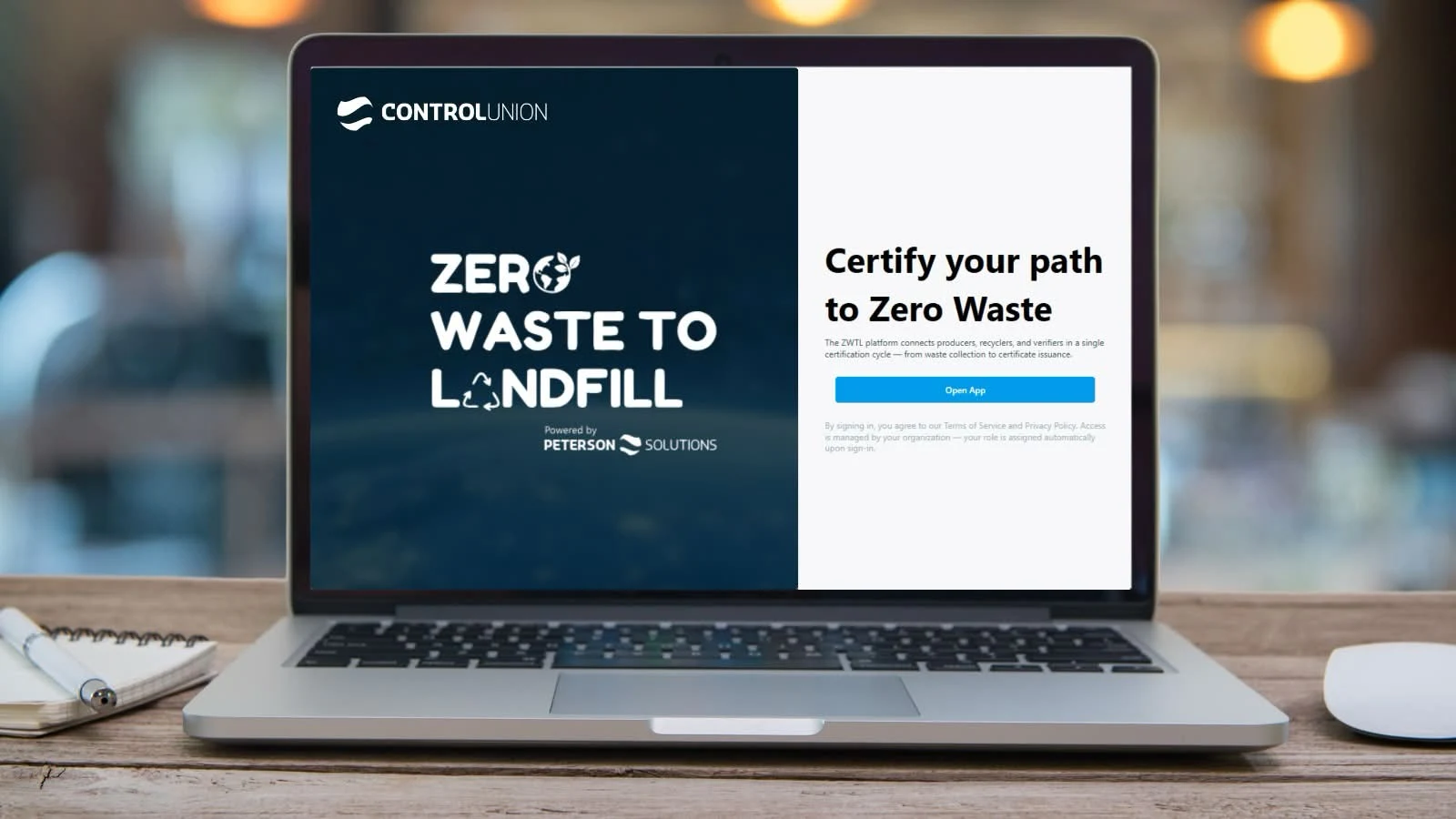 ZWTL Platform on a laptop